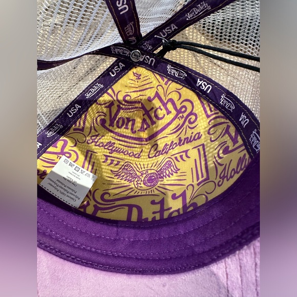 NWT! Von Dutch Pink Hollywood Velvet Trucker Hat - One Size - Picture 11 of 11